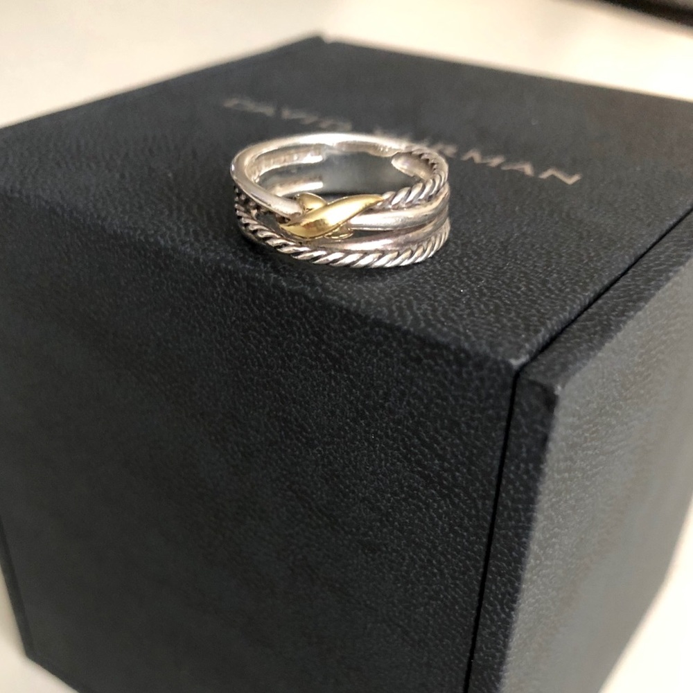 David Yurman “x” Crossover Ring Size 6